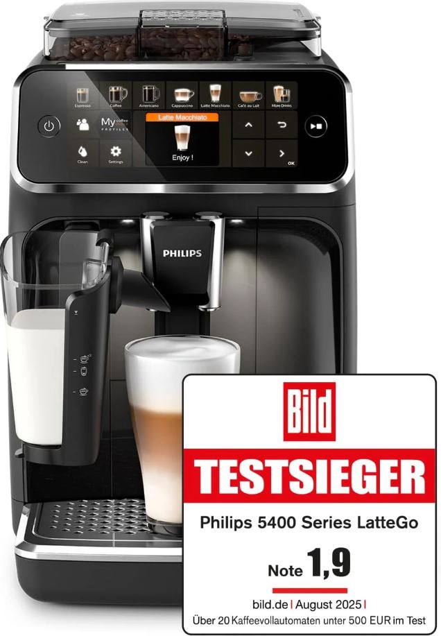 Kaffeevollautomat – LatteGo 5400 + GRATIS Luxus-Kaffee-Set